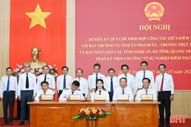 Ký kết quy chế phối hợp giữa Kiểm toán Nhà nước với Hà Tĩnh và các tỉnh, thành phố