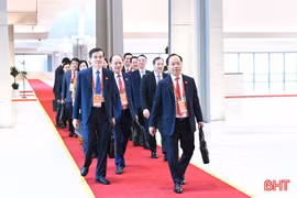 Hình ảnh đoàn đại biểu Hà Tĩnh dự Đại hội XIV của Đảng