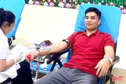 3 cán bộ, chiến sỹ công an ra Nghệ An hiến máu cứu người bị tai nạn do bão số 10