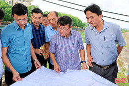 Tập trung đôn đốc, đẩy nhanh tiến độ các công trình phòng chống thiên tai ở TP Hà Tĩnh 