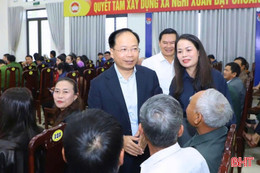 Bí thư Tỉnh ủy Nguyễn Duy Lâm và các ứng cử viên ĐBQH, đại biểu HĐND tỉnh tiếp xúc cử tri