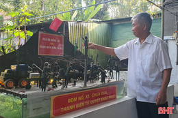 Cụ ông 83 tuổi sáng chế “guồng nước con rối” kể chuyện Ngã ba Đồng Lộc