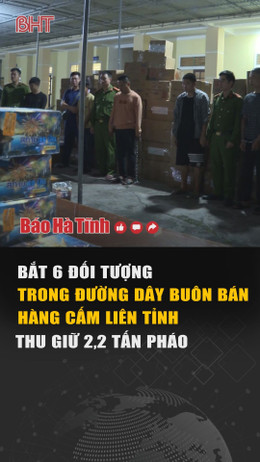 Bắt 6 đối tượng trong đường dây buôn bán hàng cấm liên tỉnh, thu giữ 2,2 tấn pháo