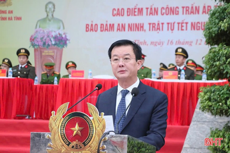 Phó Chủ tịch UBND Trần Báu Hà phát biểu chỉ đạo tại lễ ra quân. bqbht_br_111.jpg