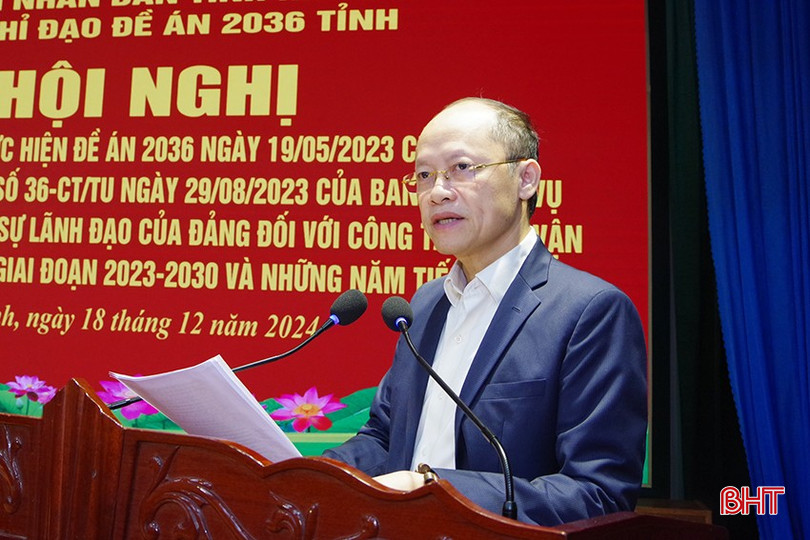 Đồng chí Nguyễn Hồng Lĩnh - Phó Chủ tịch Thường trực UBND tỉnh, Trưởng ban Chỉ đạo Đề án 2036 tỉnh kết luận hội nghị. bqbht_br_9.jpg
