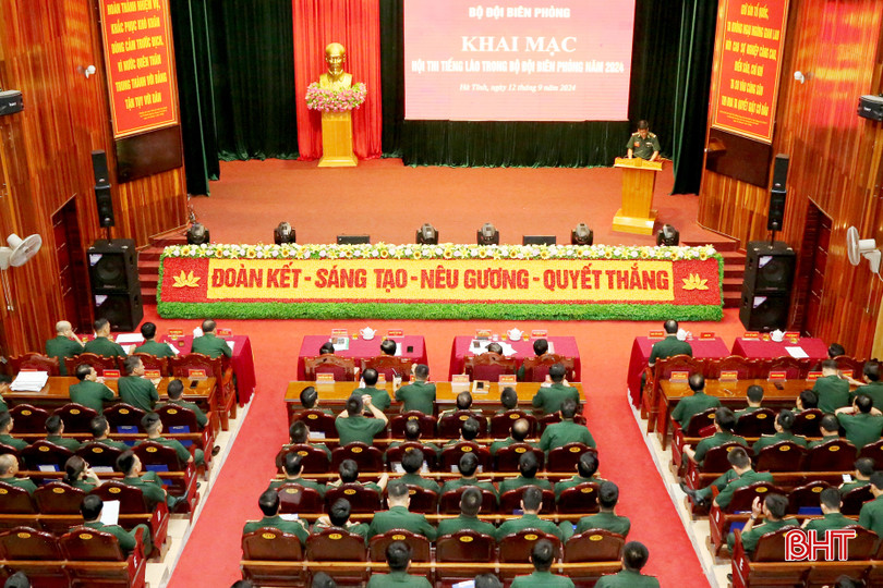 Khai mạc Hội thi tiếng Lào trong BĐBP năm 2024. 1.JPG