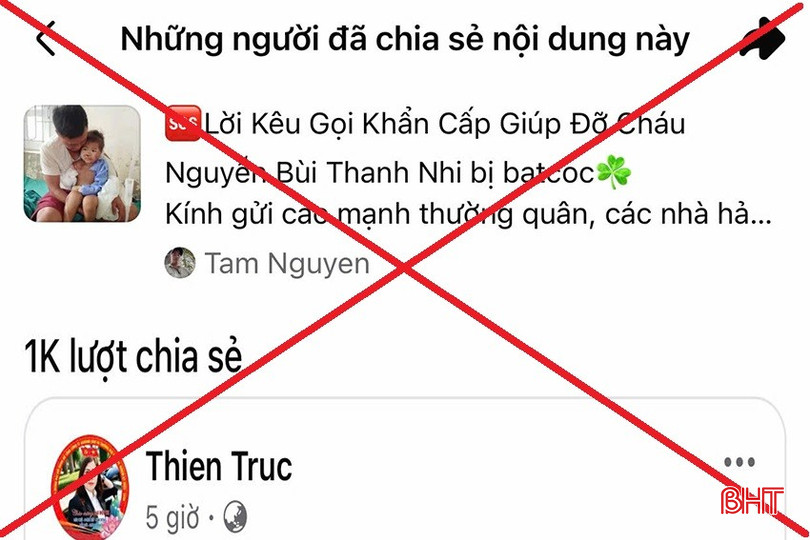 Sau khi lượng tương tác đạt mức lớn, nội dung bài viết trên tài khoản “Tam Nguyen” được chỉnh sửa thành lời kêu gọi quyên góp, ủng hộ cho trường hợp cháu bé bị bắt cóc. bqbht_br_z6866744292688-3e1812ee6b52bdf1e266e656b737e7cc.jpg