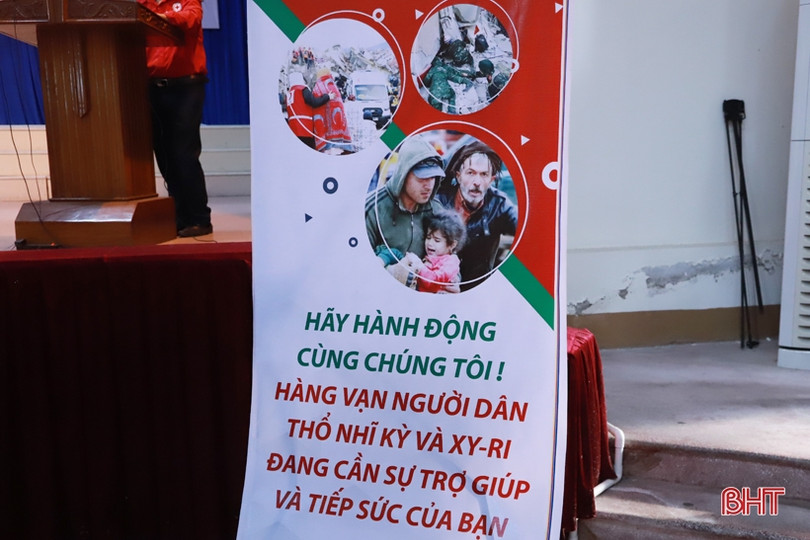 Hà Tĩnh phát động ủng hộ Thổ Nhĩ Kỳ và Syria khắc phục hậu quả động đất