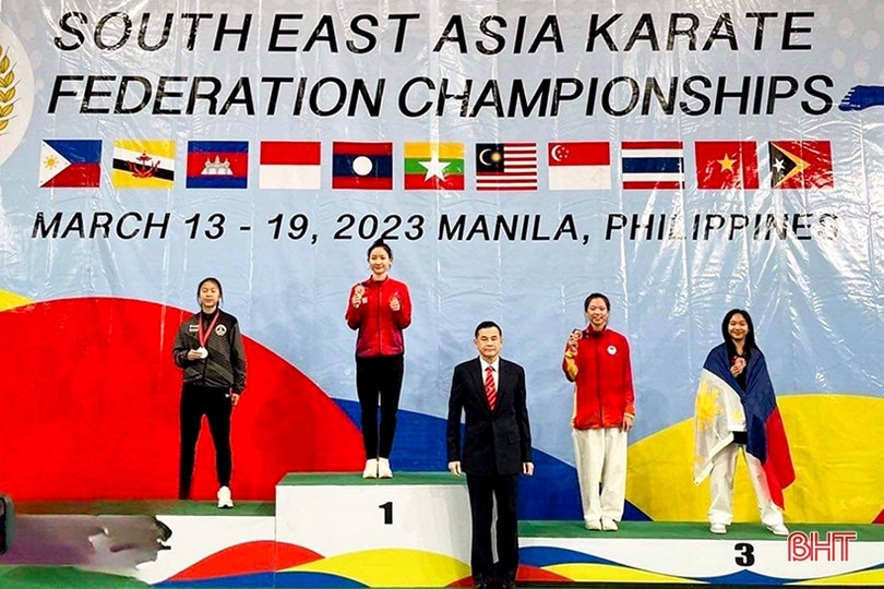 Hà Tĩnh giành 7 huy chương tại Giải Vô địch Karate Đông Nam Á 2023