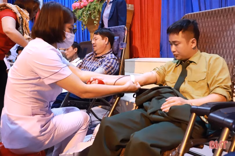 Tiếp nhận hơn 280 đơn vị máu trong ngày hội hiến máu ở huyện Can Lộc