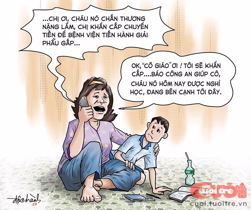 Phụ huynh đối phó chiêu lừa “con đang cấp cứu”