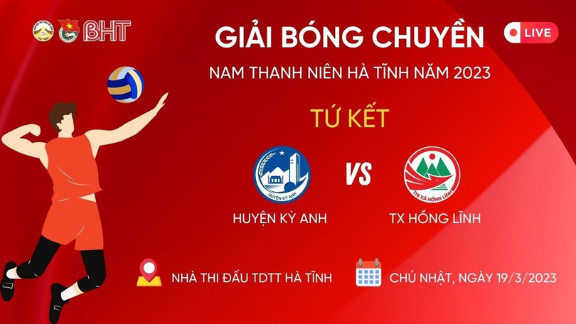 Xác định 4 đội lọt vào bán kết Giải Bóng chuyền nam thanh niên Hà Tĩnh