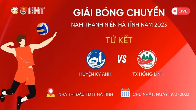 Xác định 4 đội lọt vào bán kết Giải Bóng chuyền nam thanh niên Hà Tĩnh