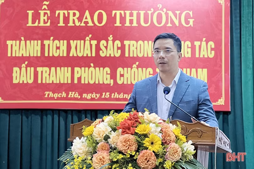 Khen thưởng Công an Thạch Hà đạt thành tích xuất sắc trong đấu tranh phòng chống tội phạm