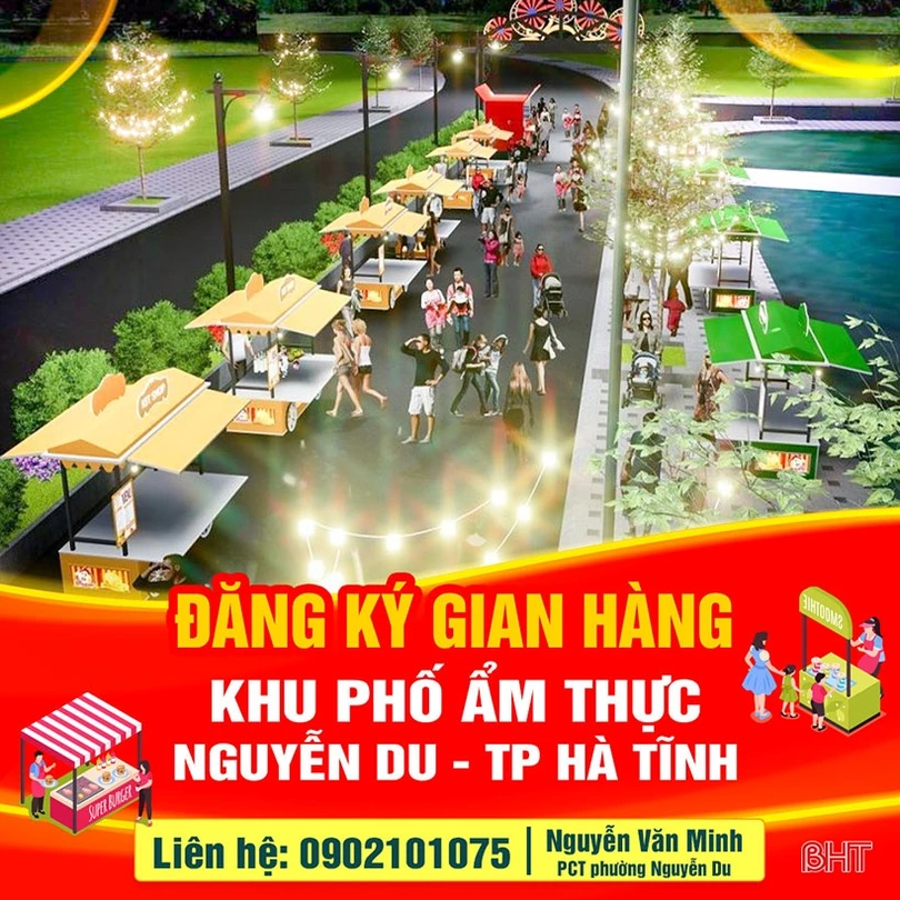 Thí điểm phố chuyên doanh ẩm thực đầu tiên tại TP Hà Tĩnh