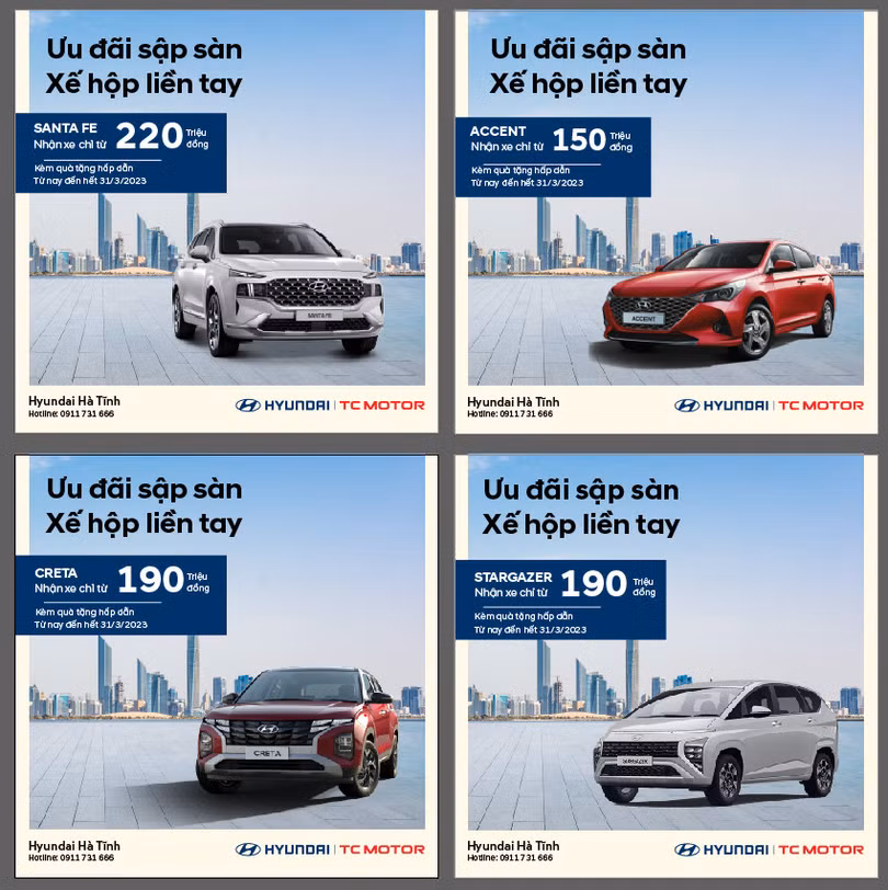 Ưu đãi sập sàn - xế hộp liền tay
