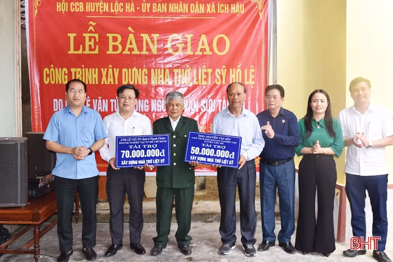 Khánh thành nhà thờ cúng liệt sĩ Hồ Lệ ở Lộc Hà