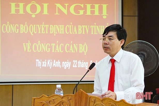 Phó Trưởng ban quản lý KKT Hà Tĩnh giữ chức Bí thư Thị ủy Kỳ Anh