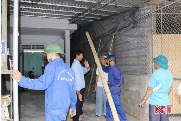 Thành phố Hà Tĩnh bảo vệ thi công đường Nguyễn Công Trứ
