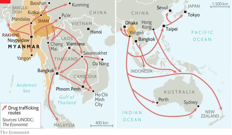 Tội phạm ma túy Đài Loan lộng hành Đông Nam Á