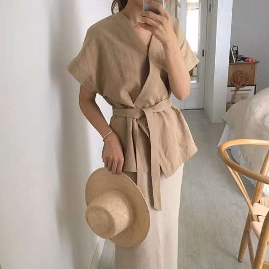 Váy áo thắt eo mùa hè cho nữ nhân viên văn phòng