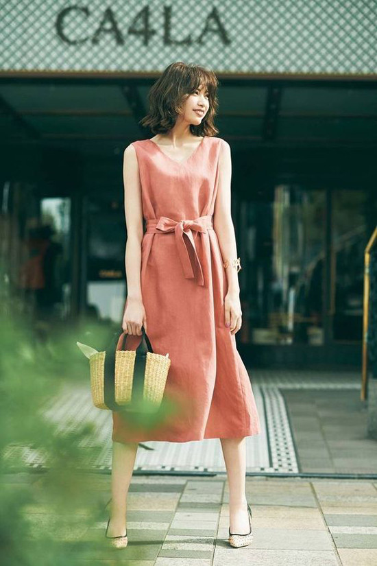 Váy áo thắt eo mùa hè cho nữ nhân viên văn phòng