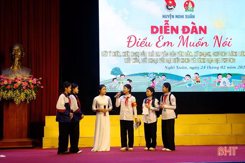 Diễn đàn "Điều em muốn nói" do Huyện đoàn Nghi Xuân tổ chức.