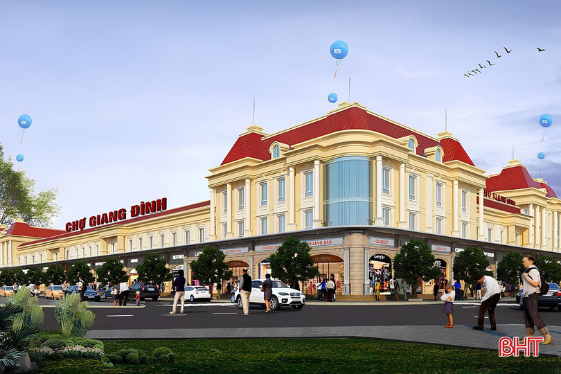 Phối cảnh chợ Giang Đình, thị trấn Tiên Điền. bqbht_br_10.jpg