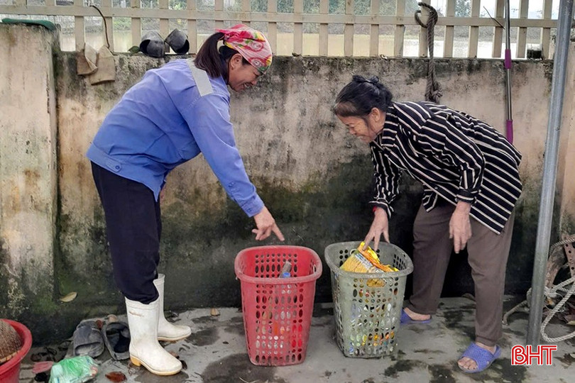 Người dân xã Xuân Mỹ phân loại rác tại nguồn bqbht_br_5-6831.jpg