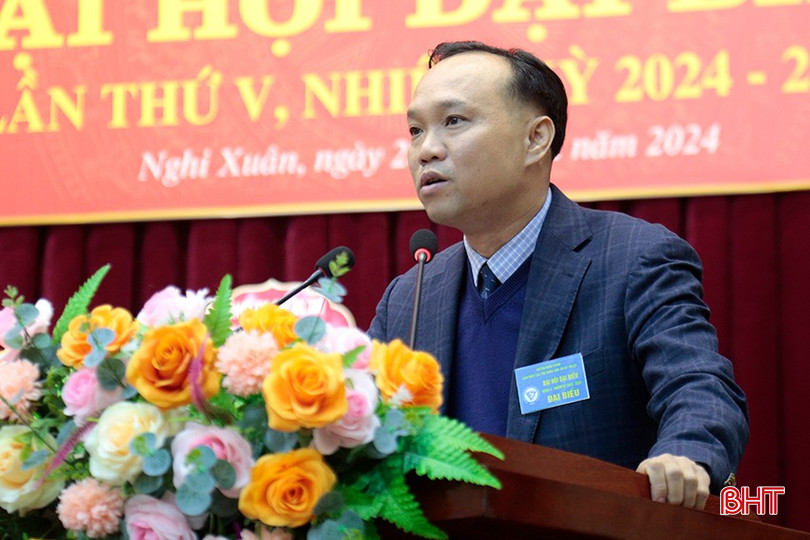 Phó Chủ tịch Liên hiệp các Hội KH&KT tỉnh Hà Tĩnh Thái Sơn phát biểu tại đại hội bqbht_br_8.jpg