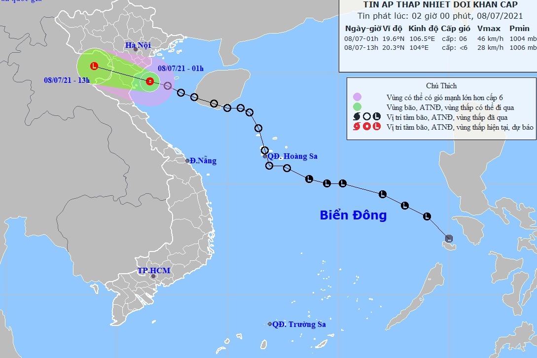 Sáng nay, Hà Tĩnh có mưa rào rải rác