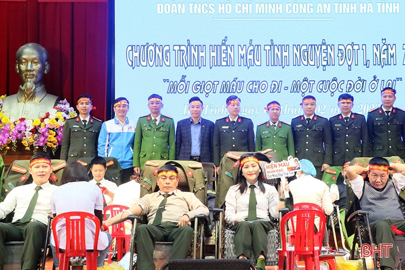 Công an tỉnh Hà Tĩnh thu về 186 đơn vị máu tình nguyện