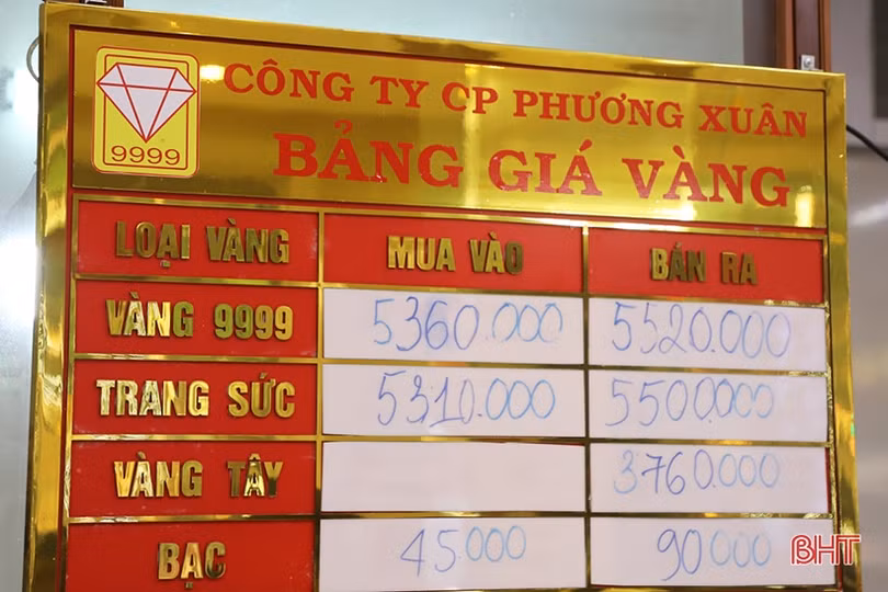 Nhộn nhịp mua vàng ngày vía Thần Tài ở Hà Tĩnh