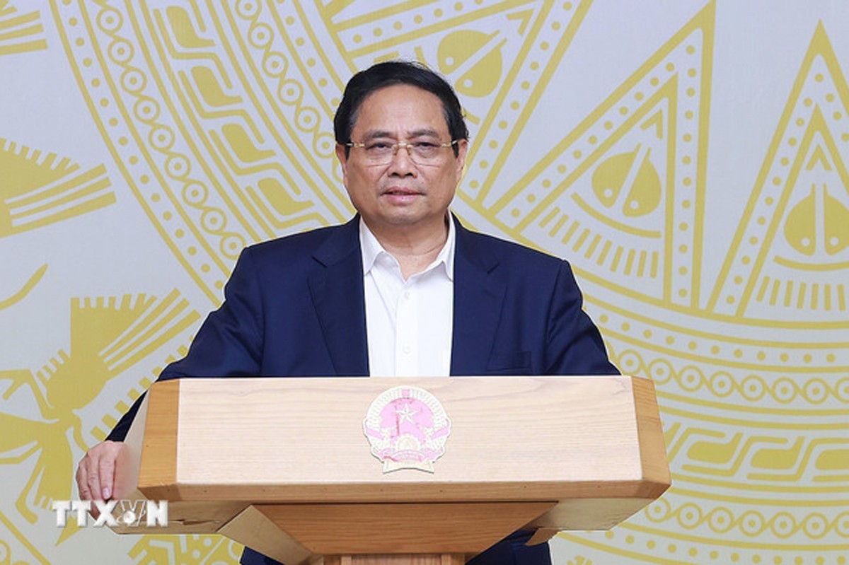 Thủ tướng Phạm Minh Chính kết luận hội nghị. Ảnh Dương Giang/TTXVN thu-tuong-chu-tri-hoi-nghi-toan-quoc-ve-thuc-day-dau-tu-cong-nam-2025-lan-thu-ba-8279893-4.jpg
