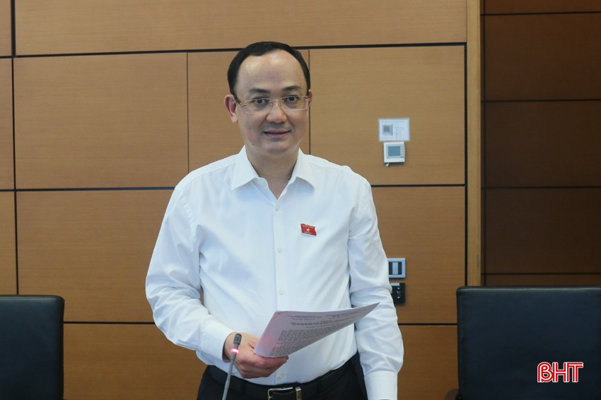 Đại biểu Nguyễn Ngọc Sơn (đoàn Hải Dương) phát biểu tại buổi thảo luận. bqbht_br_5nguyenngocsonchieu165.jpg