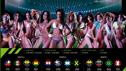 Những mỹ nhân cũng sẵn sàng cháy vì Copa America