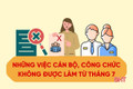 [Motion Graphics] Những việc cán bộ, công chức không được làm