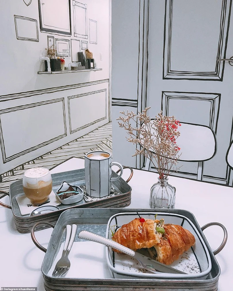 Quán cà phê đánh lừa thị giác độc đáo ở Hàn Quốc