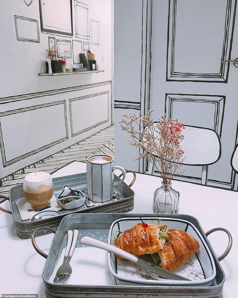 Quán cà phê đánh lừa thị giác độc đáo ở Hàn Quốc