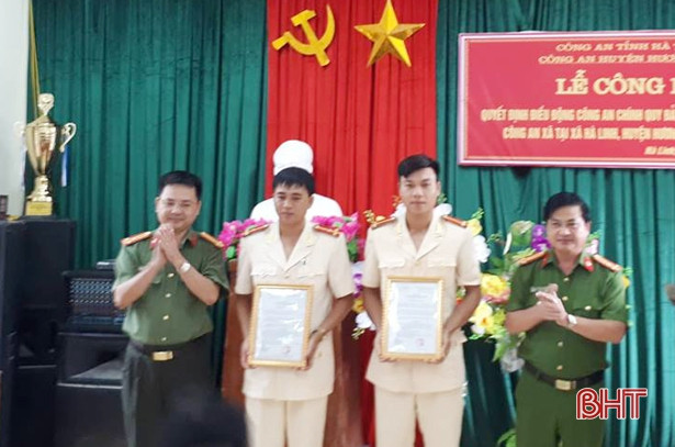 Hương Khê điều động lực lượng chính quy đảm nhiệm công an xã