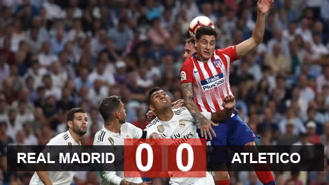 Real Madrid 0-0 Atletico Madrid: Real vẫn chìm trong tăm tối