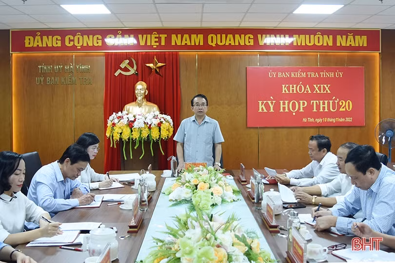 Ủy ban Kiểm tra Tỉnh ủy Hà Tĩnh thông báo kết luận Kỳ họp thứ 20