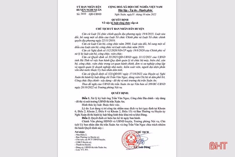 Chiếm đoạt tiền làm bìa đất của dân, cựu công chức địa chính ở Nghi Xuân bị khởi tố