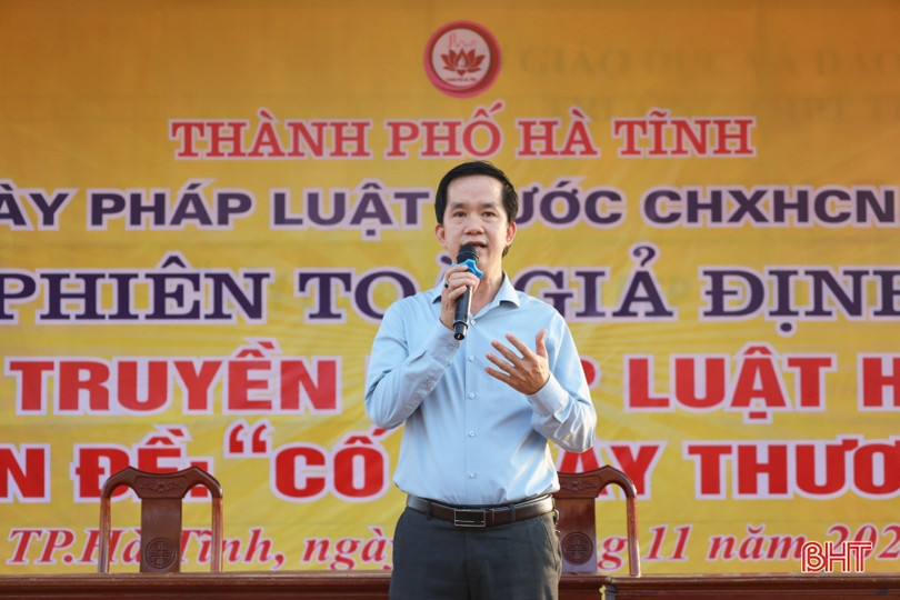 750 học sinh TP Hà Tĩnh được phổ biến pháp luật qua phiên tòa giả định