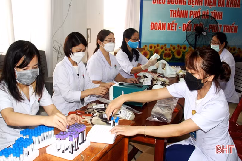 Ngày hội hiến máu tình nguyện ở thành phố Hà Tĩnh