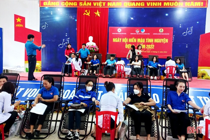 Ngày hội hiến máu tình nguyện ở thành phố Hà Tĩnh