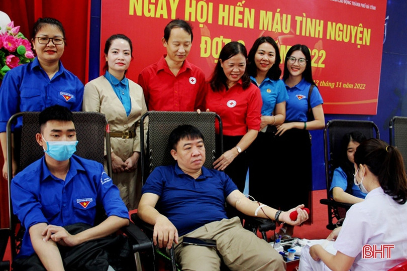 Ngày hội hiến máu tình nguyện ở thành phố Hà Tĩnh