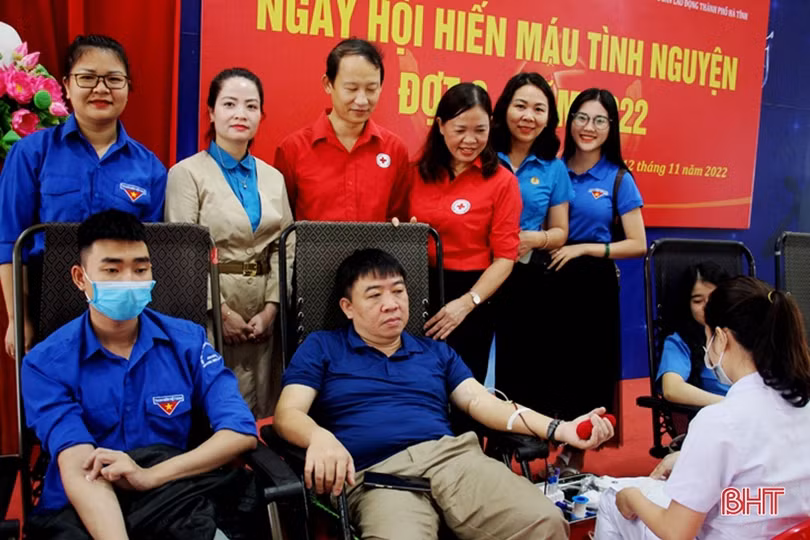 Ngày hội hiến máu tình nguyện ở thành phố Hà Tĩnh