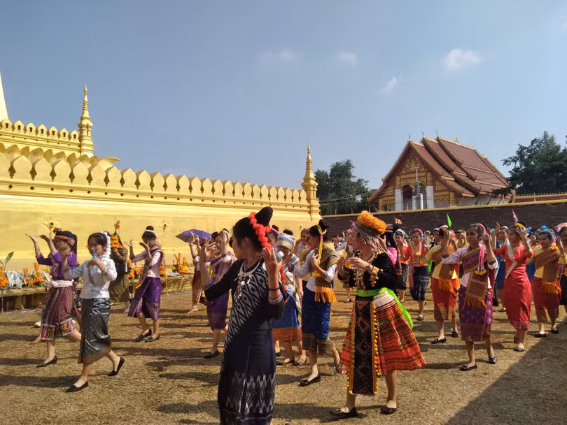 Đặc sắc lễ rước Phạ Sạt Phơng ở Lào