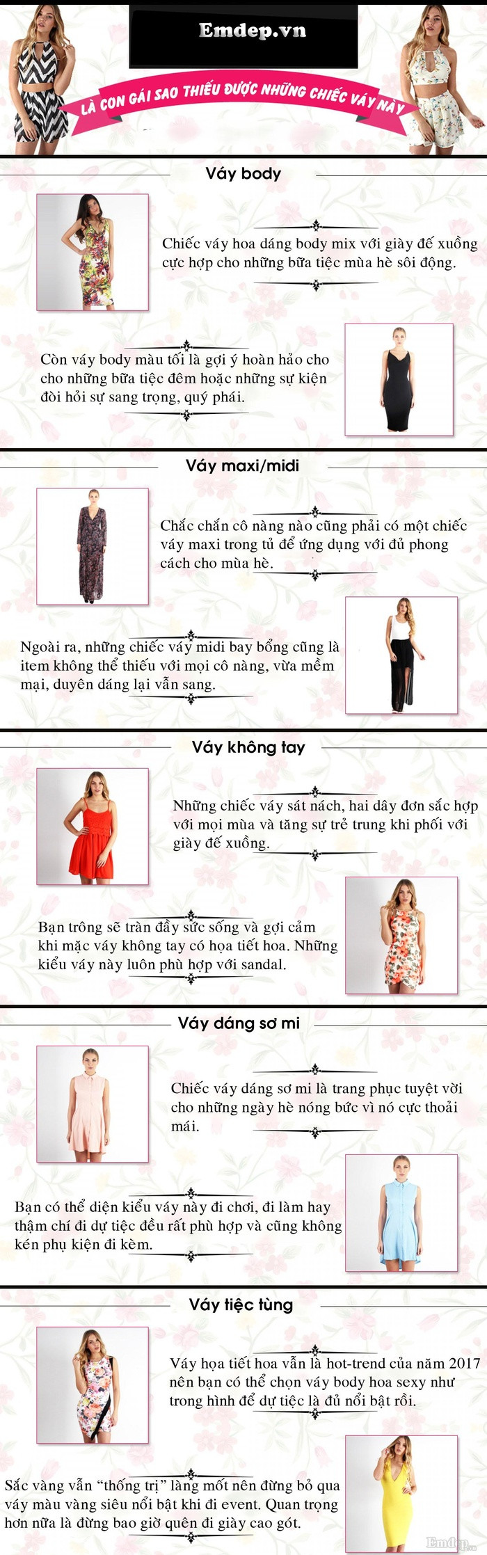 la con gai lam sao thieu duoc nhung chiec vay nay